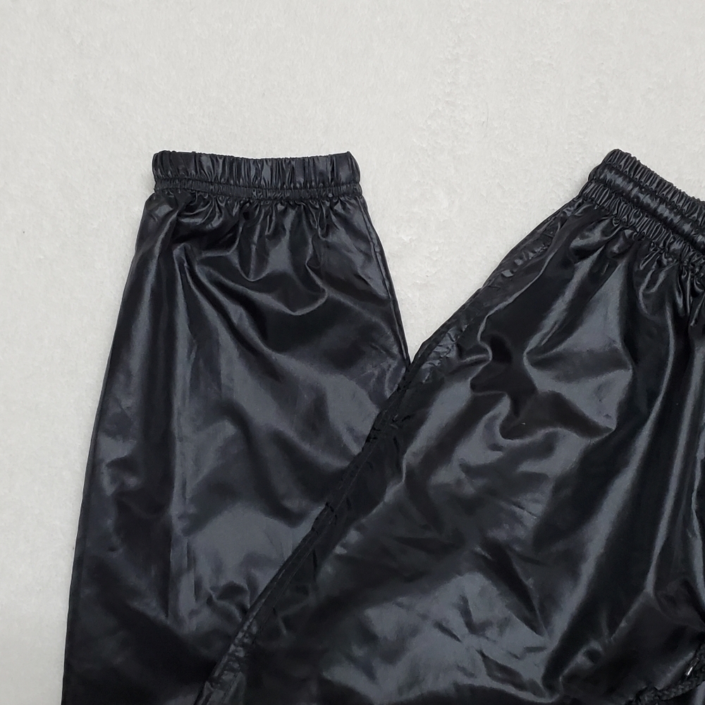 Rare Vintage 90s SJB Sport Black Waterproof High Rise Jogger Parachute Pants S - Picture 6 of 12